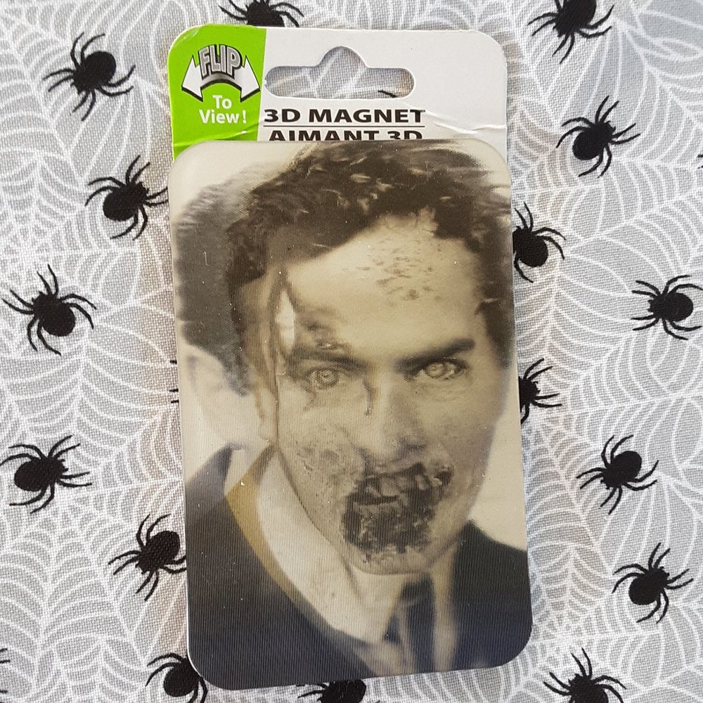 Zombie 3D Lenticular Magnet Halloween 3.5" x 2.25" New On Card